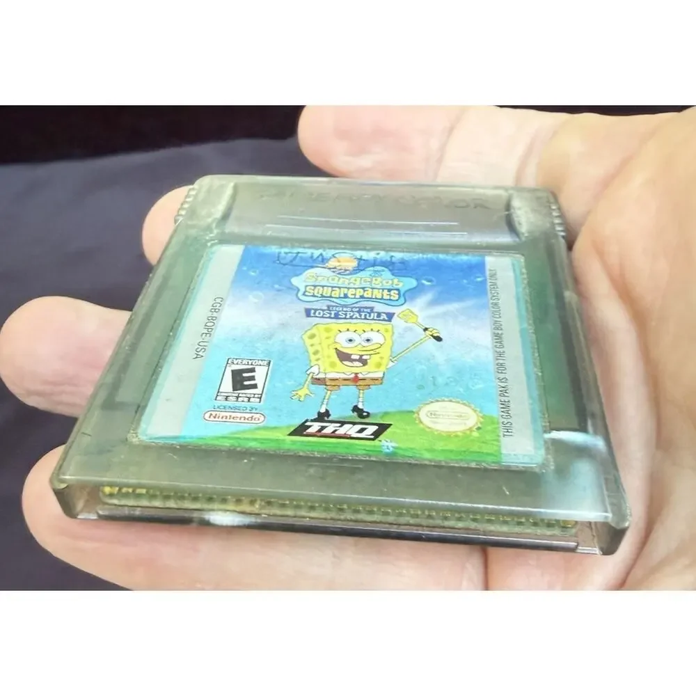 SpongeBob : Legend Lost Spatula Nintendo Game Boy Color 1998 -Untested -C25